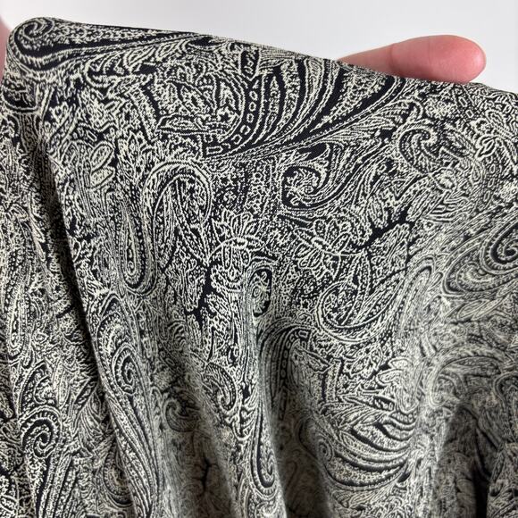 Black White Paisley Long Kimono Kaftan Robe Cardigan NO LABELS - ONE SIZE - Picture 8 of 8